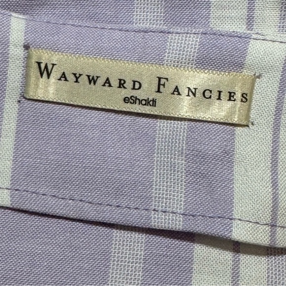 🌻 Wayward Fancies eShakti Lilac Striped Button Down A-Line Shirtdress *no size* - Picture 7 of 12